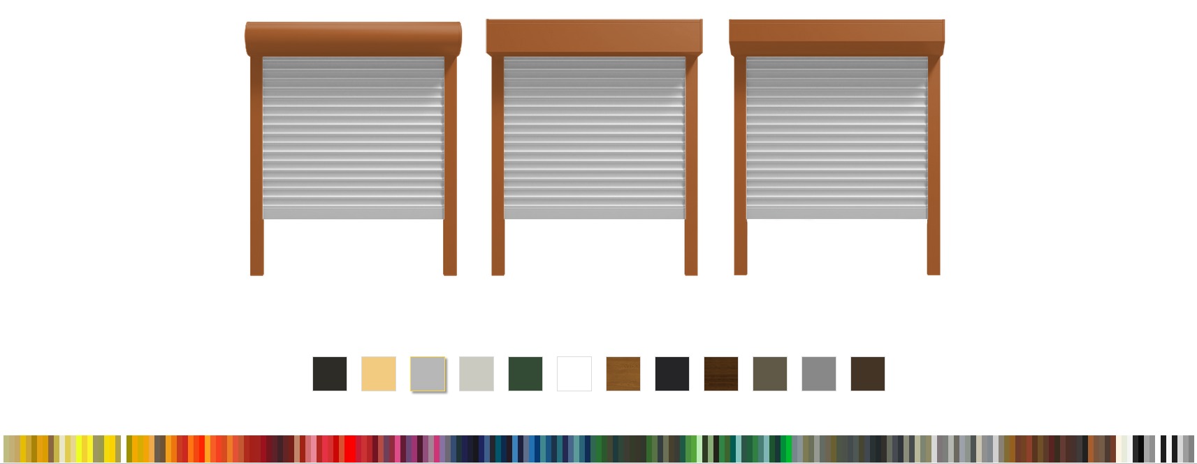Farben Adaptionsrolläden Aluminium